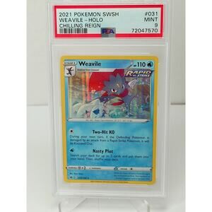 Weavile 031/098 PSA 9 | Pokemon Chilling Reign 2021